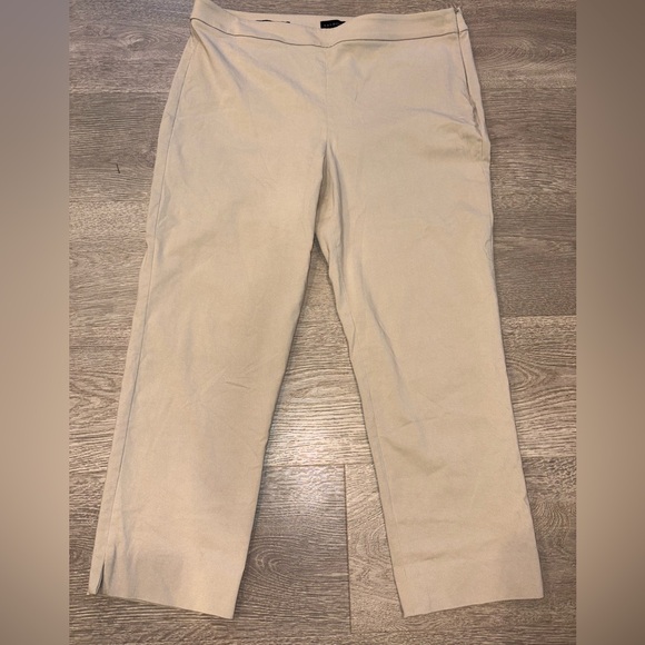 Talbots Chatham ankle pants - solid Khaki Chinos size 12 like new - Picture 1 of 8